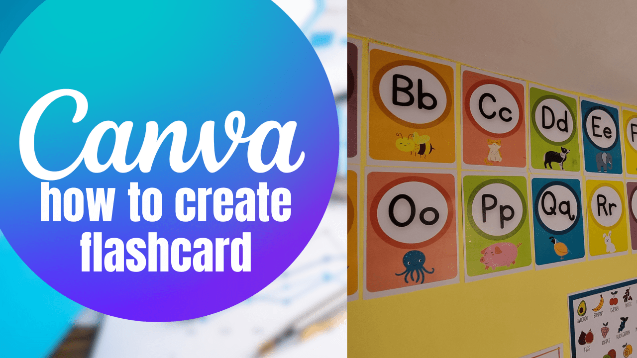 Creating flashcard using canva